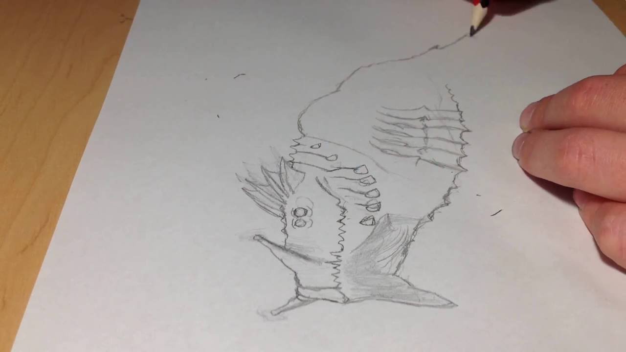 1280x720 Subnautica Sea Dragon Sketch - Sea Dragon Drawing