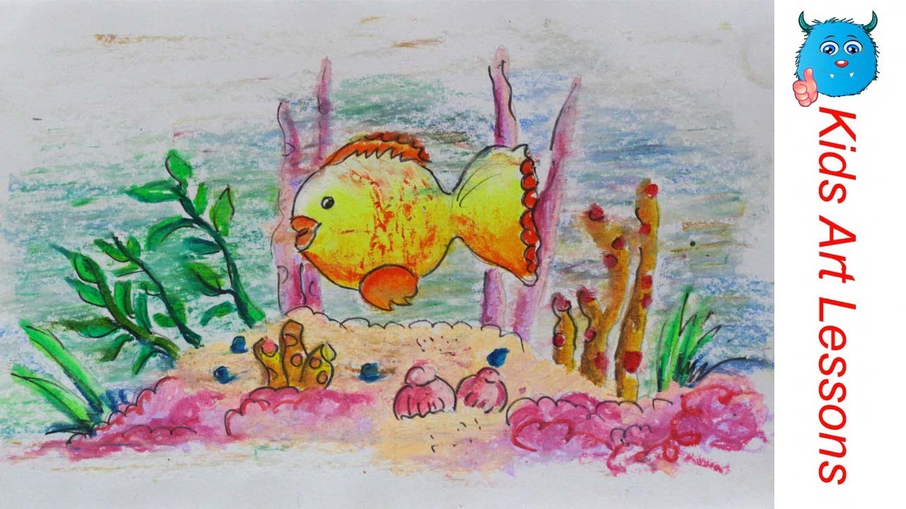 Fish Drawing Under The Sea