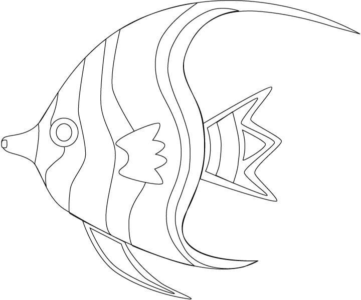 720x600 Sea Fish Coloring Pages - Sea Fish Drawing