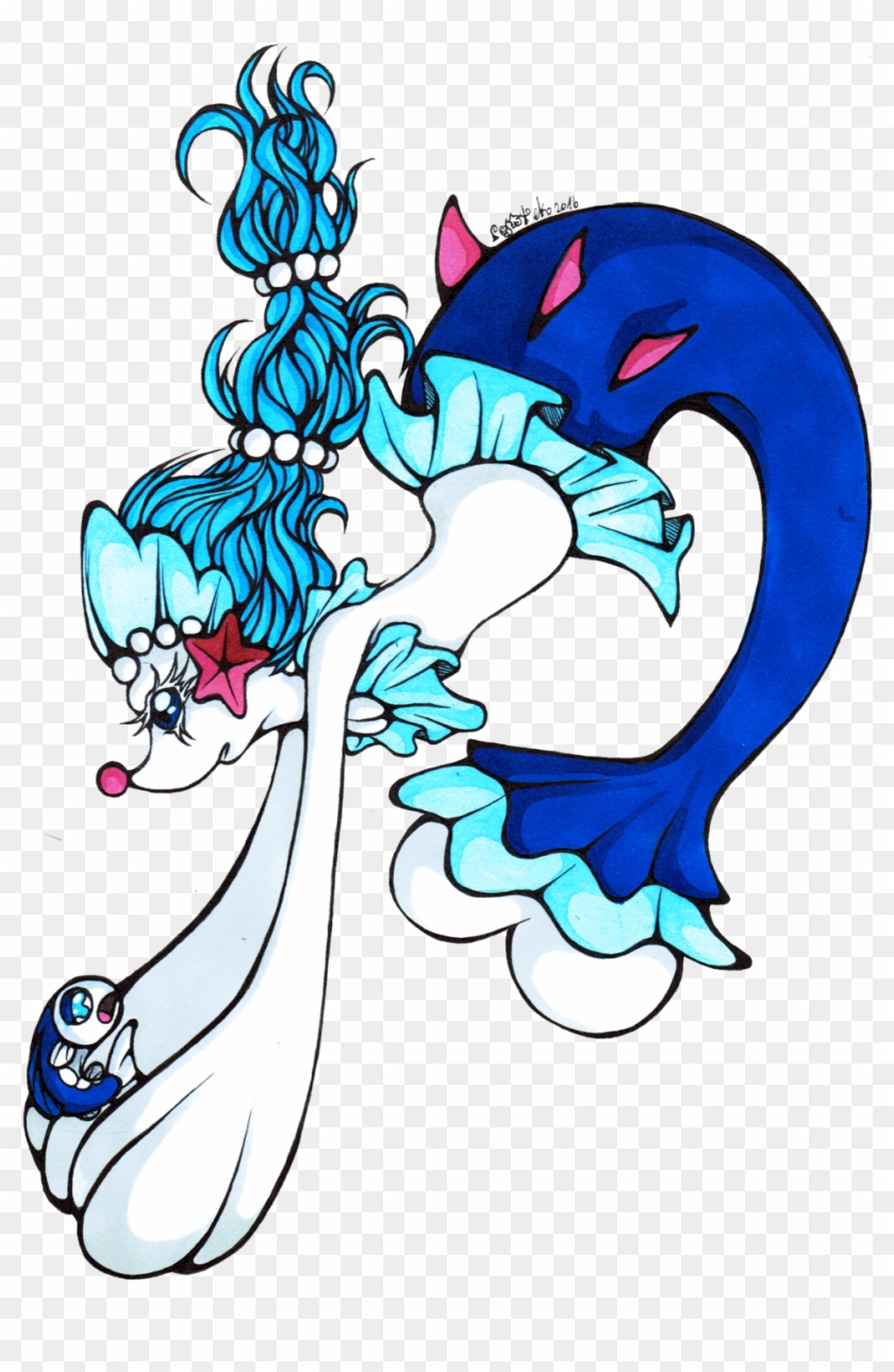 840x1290 Deep Sea Waifu - Sea Fish Drawing