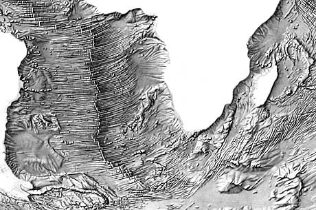 460x305 Ocean Floor Relief Shading - Sea Floor Drawing