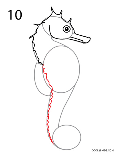 388x500 How To Draw A Seahorse - Sea Horse Drawing