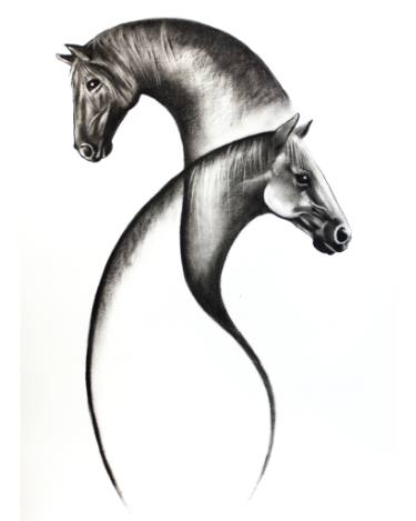 375x469 Together - Sea Horse Drawing