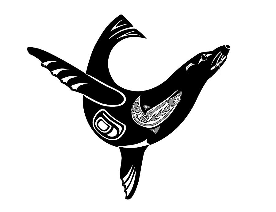 900x691 sea lion dance drawing - Sea Lion Drawing