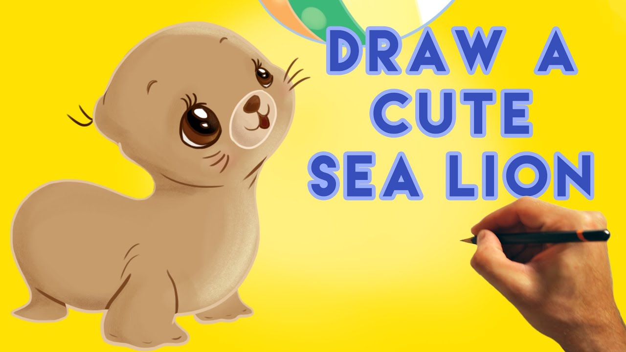 1280x720 how to draw a cartoon sea lion - Sea Lion Drawing