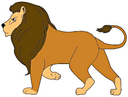 450x341 simple lion drawing how to draw lion for kids step - Sea Lion Drawing For Kids