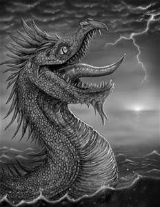 232x300 Scary Sea Monster Drawing - Sea Monster Drawing