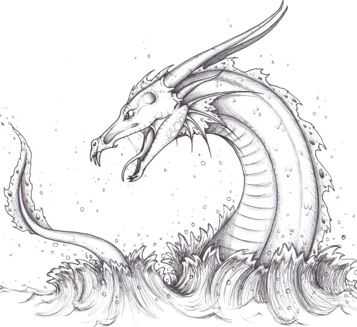 1146x1050 Sea Monsters Drawings - Sea Monster Drawing