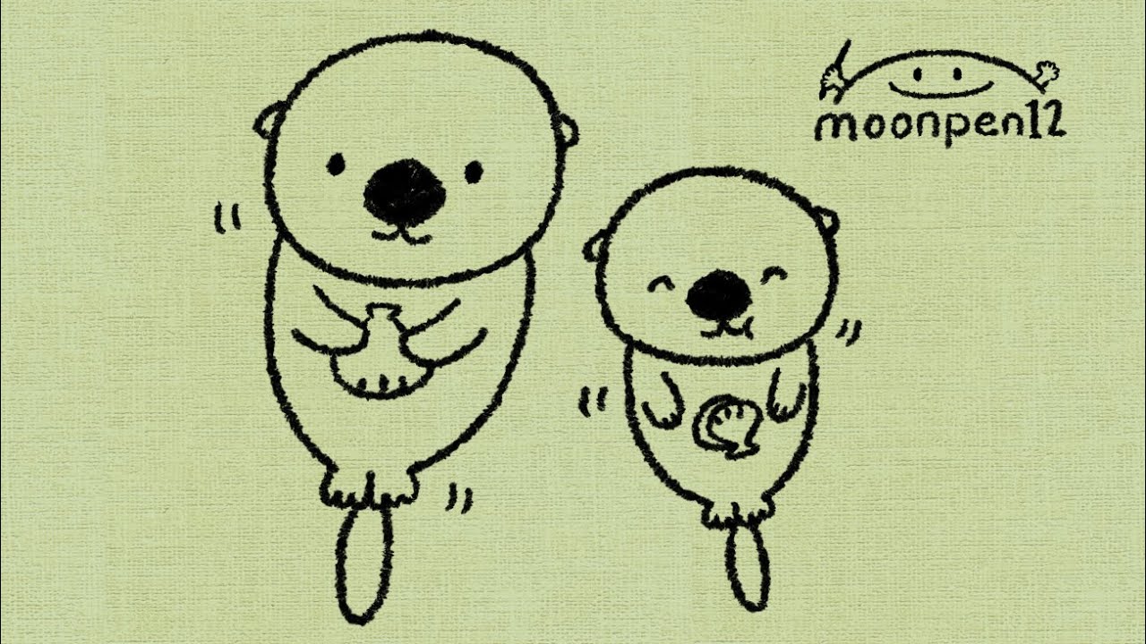 1280x720  - Sea Otter Drawing