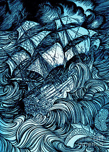 215x300 sea serpent drawings fine art america - Sea Serpent Drawing