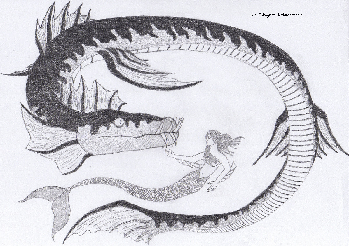 1196x843 tobias kilian - Sea Serpent Drawing