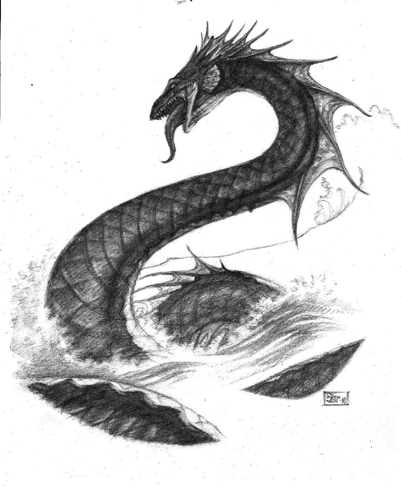 1320x1600 greek serpent - Sea Serpent Drawing.
