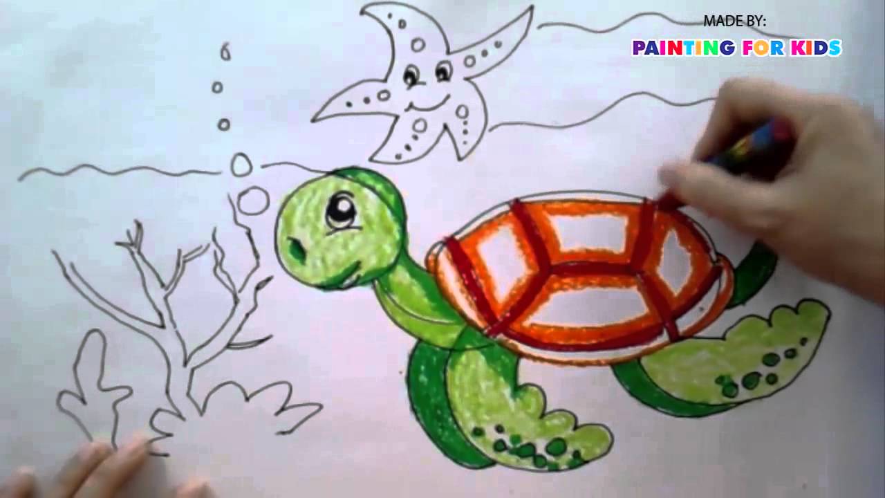 Sea Turtle Drawing For Kids at PaintingValley.com | Explore collection ...