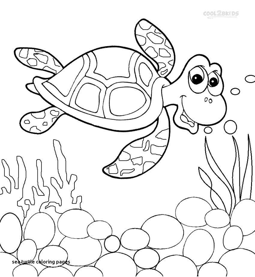 850x924 Sea Turtle Coloring - Sea Turtle Drawing For Kids