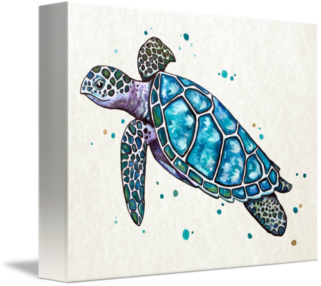 650x579 Sea Turtle In Watercolor - Sea Turtle Drawing Tumblr