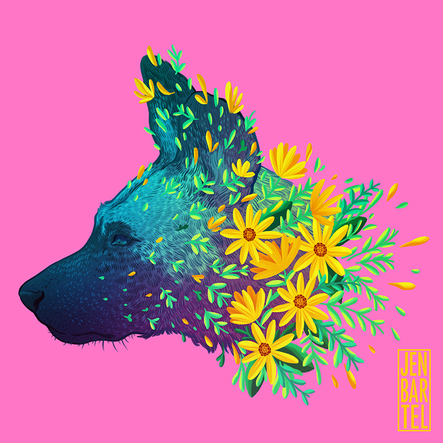 900x900 Drawing Illustration Art Animals Design Tiger Endangered Artists - Sea Turtle Drawing Tumblr