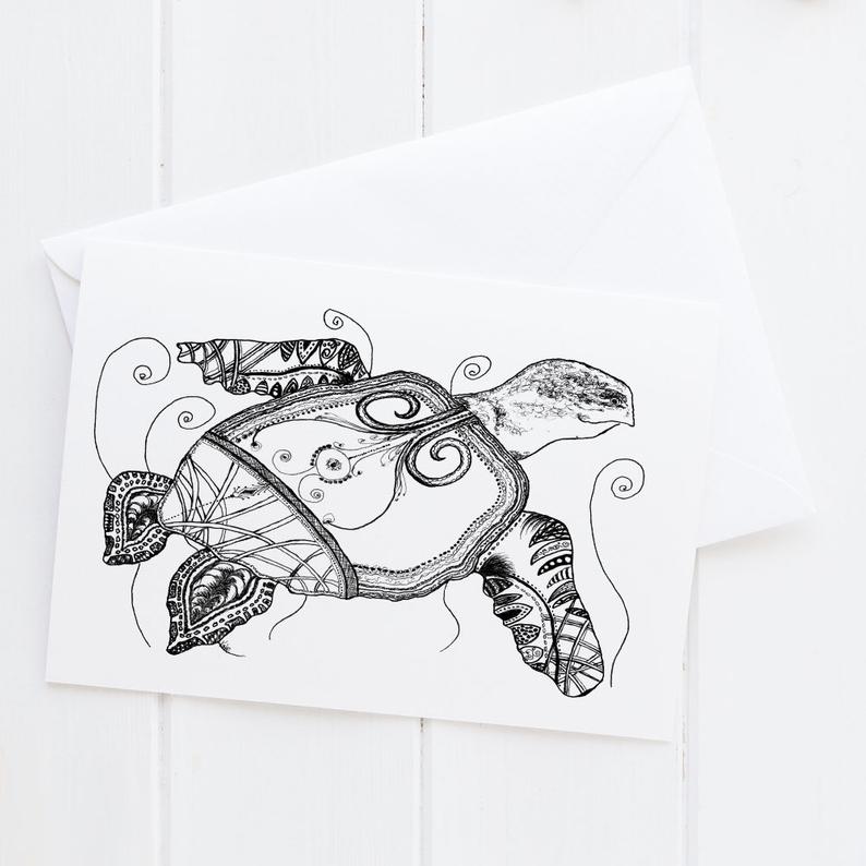 794x794 line drawing sea turtle card turtle card turtle art wall etsy - Sea Turtle Line Drawing