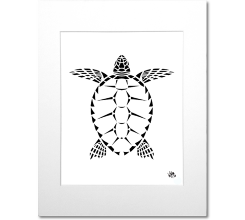 480x430 Sea Turtle Art Print Black And White Loggerhead Wall Art Shark Zen - Sea Turtle Line Drawing