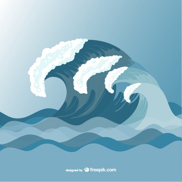 626x626 sea waves drawing template free vector - Sea Waves Drawing