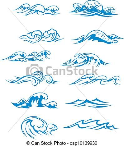 398x470 drawing waves - Sea Waves Drawing