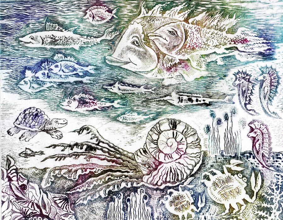 900x702 sea world drawing - Sea World Drawing