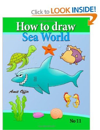 342x445 how to draw sea world how to draw fish, shark, whale sea horses - Sea World Drawing