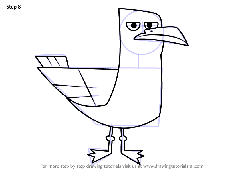 846x600 Learn How To Draw Seagull From Total Drama - Seagull Cartoon Drawing