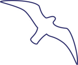 298x249 Seagull Outline Line Drawing Clip Art - Seagull Drawing