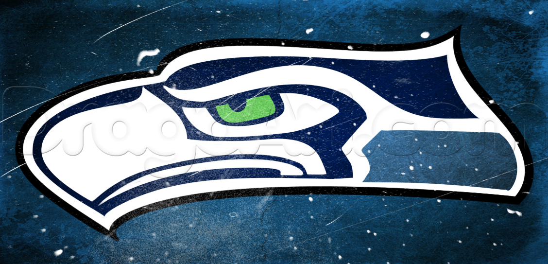 1128x543 How To Draw The Seahawks, Step - Seahawks Drawing