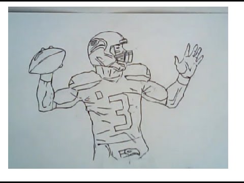 480x360 How To Draw Russell Wilson In Super Bowl - Seahawks Drawing