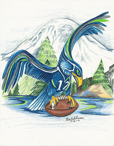 235x300 Seahawks Drawings Fine Art America - Seahawks Drawing