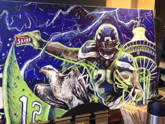 550x412 Awesome Drawing Of Seahawks - Seahawks Drawing
