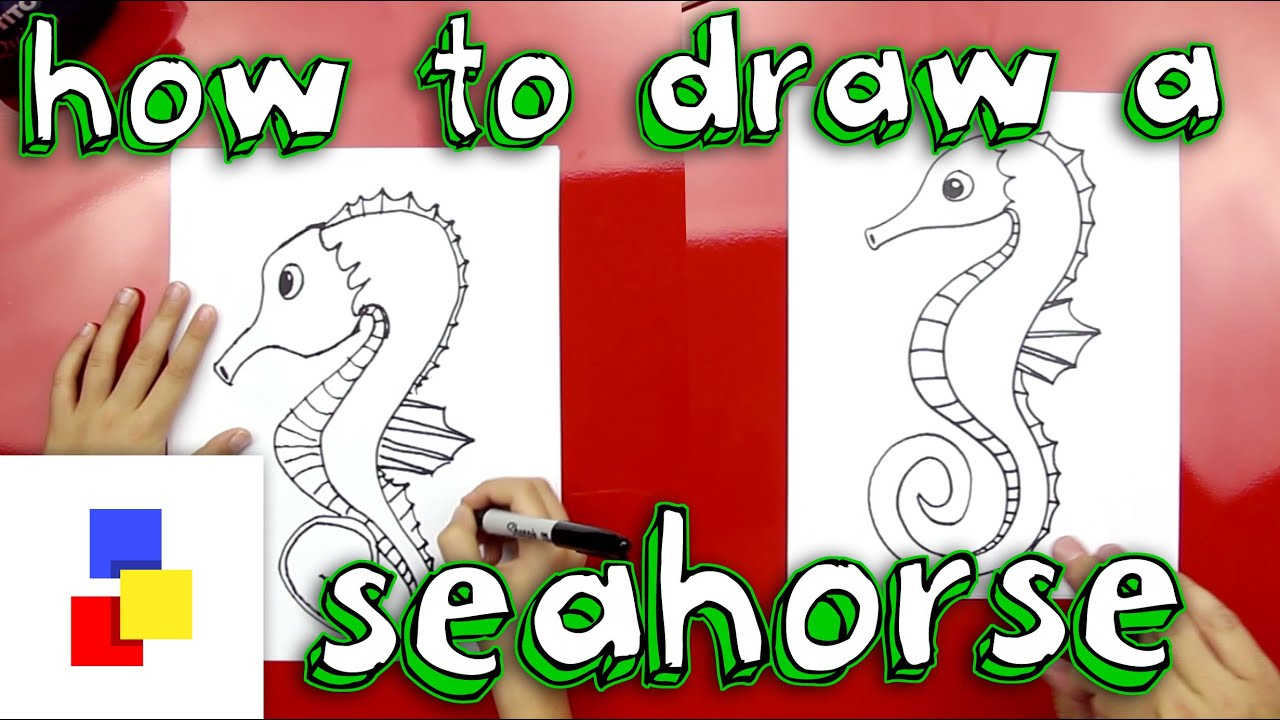 1280x720 How To Draw A Seahorse - Seahorse Drawing For Kids