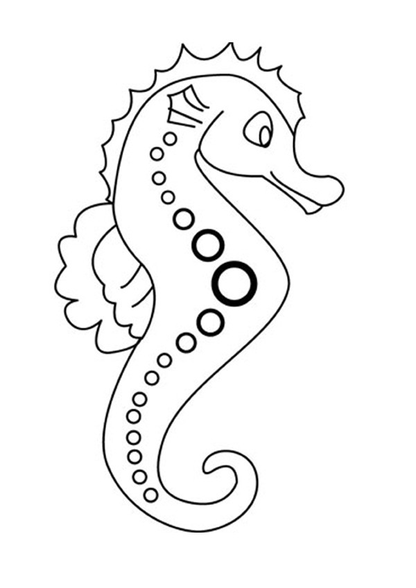 600x849 Seahorse Coloring Pages, Drawing For Kids, Videos For Kids - Seahorse Drawing For Kids