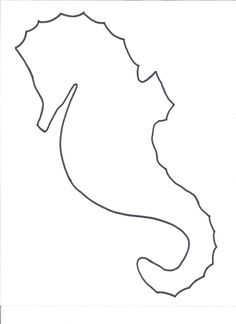 236x324 seahorse template printable cold clay projects horse template - Seahorse Drawing Outline