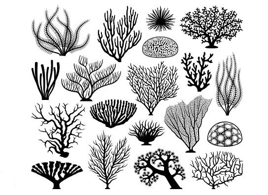 544x396 Waterproof Temporary Fake Tattoo Stickers Black Tree Ocean S - Seahorse Line Drawing