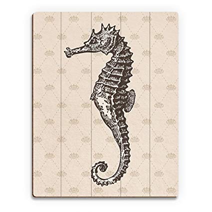 425x425 vintage seahorse sandy vintage victorian nautical - Seahorse Line Drawing