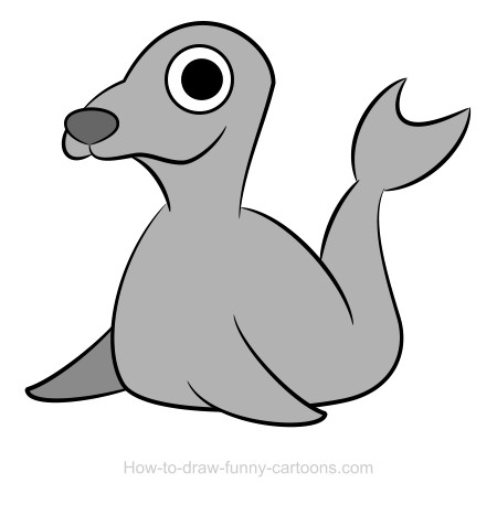 450x458 Seal Drawing - Seal Animal Drawing