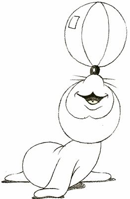 262x402 how to draw cartoon seals playing with ball on nose drawing lesson - Seal Drawing Step By Step