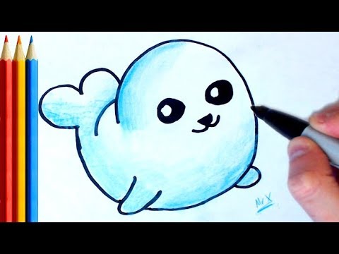 480x360 How To Draw Seal - Seal Drawing Step By Step