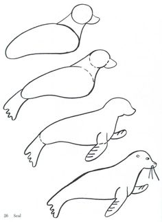 Seal Drawing Step By Step at PaintingValley.com | Explore collection of