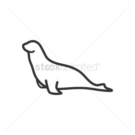 450x450 Free Carnivore Simple Seal Stock Vectors Stockunlimited - Seal Line Drawing