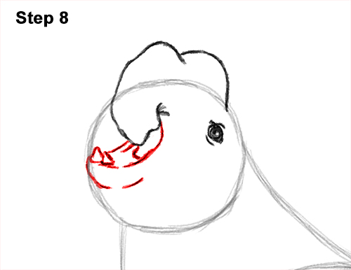 500x386 How To Draw An Elephant Seal - Seal Line Drawing