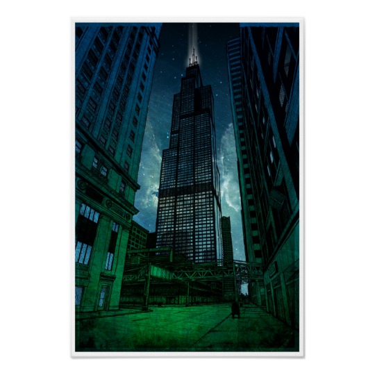 540x540 sears tower architectural drawing poster - Sears Tower Drawing