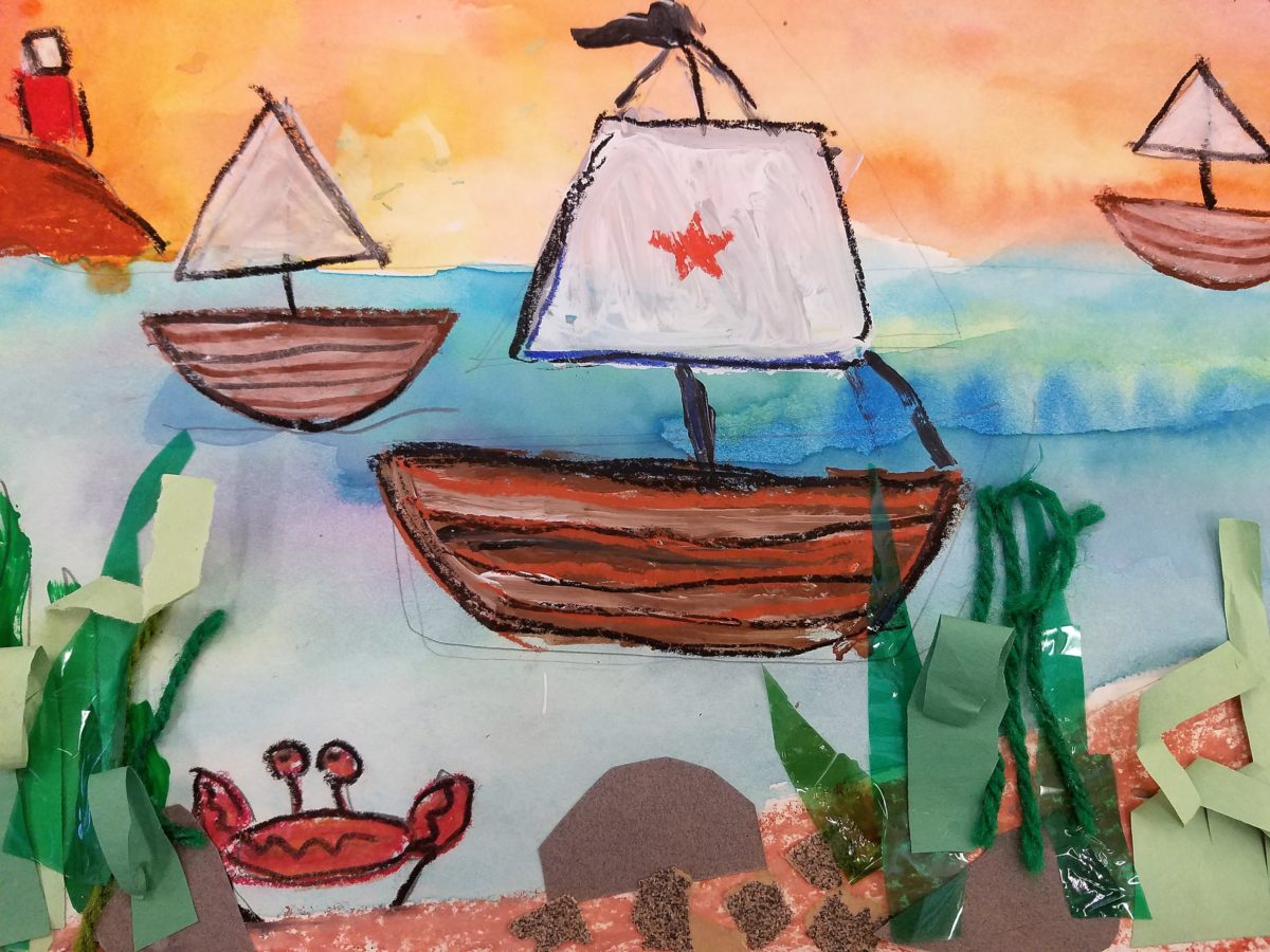 1200x900 inspire your young artist to create a seascape painting for kids - Seascape Drawing