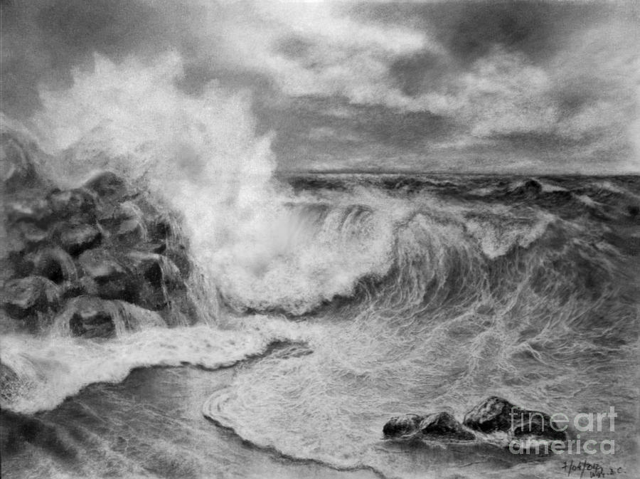 900x673 seascape drawing - Seascape Drawing
