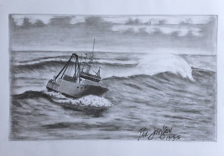 770x539 seascape drawing - Seascape Drawing