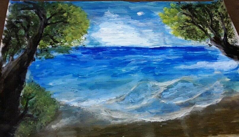 807x463 Seashore Drawing - Seashore Drawing