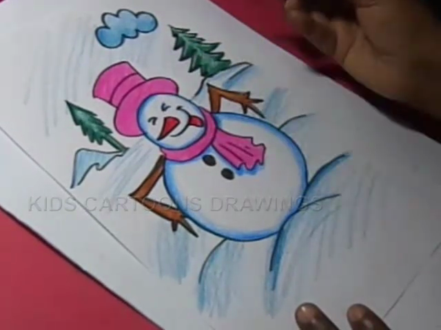 640x480 Kids Cartoon Drawings How To Draw Winter Season Detailed Drawing - Season Drawing