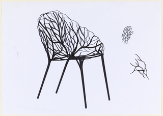 320x228 Drawing, Design For Vegetal Chair, October Objects - Seat Drawing